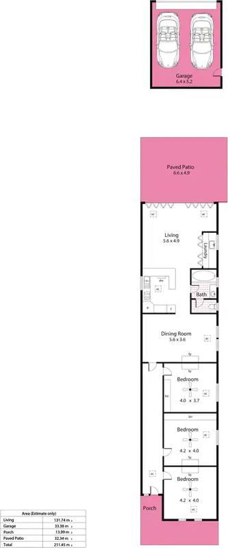 Floorplan of Homely villa listing, 40 Rose Terrace, Wayville SA 5034