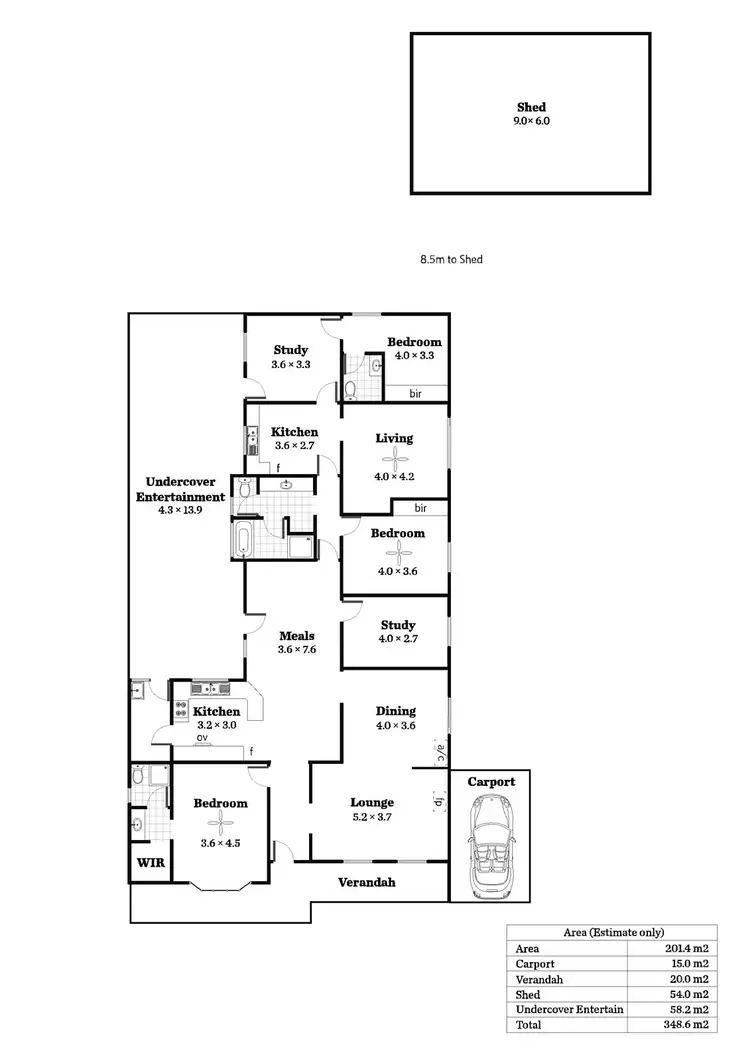 Floorplan of Homely house listing, 51 Blakiston Road, Littlehampton SA 5250