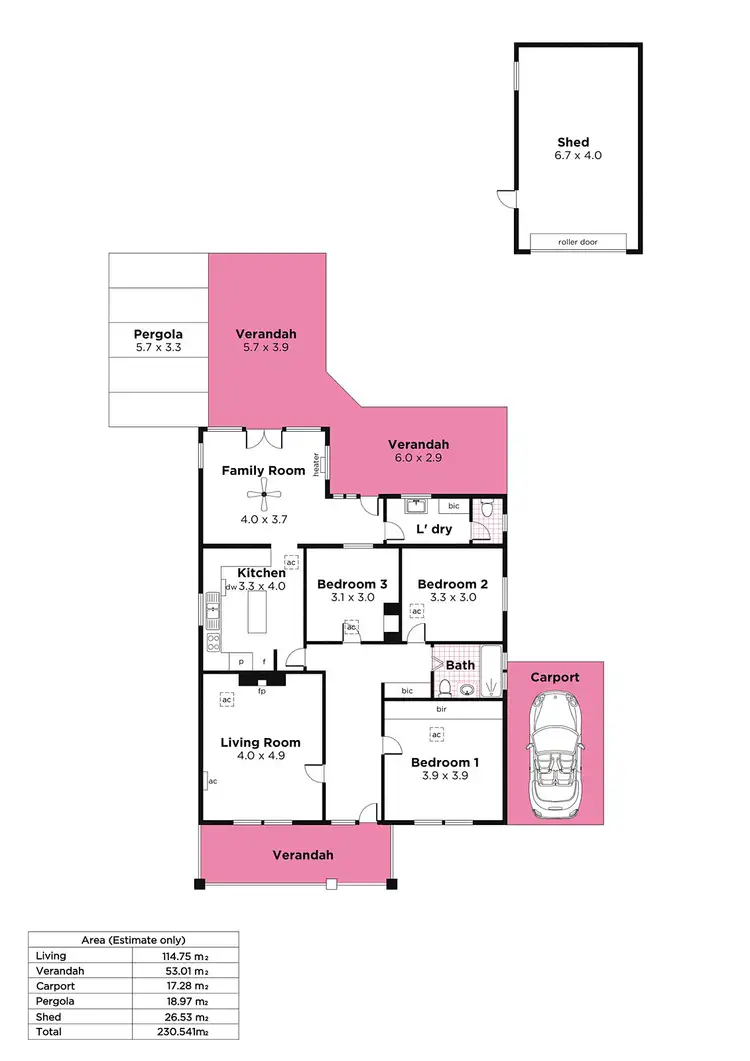Floorplan of Homely house listing, 10 Ackland Avenue, Clarence Gardens SA 5039