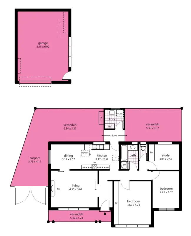 Floorplan of Homely house listing, 5 Debney Street, Fulham Gardens SA 5024