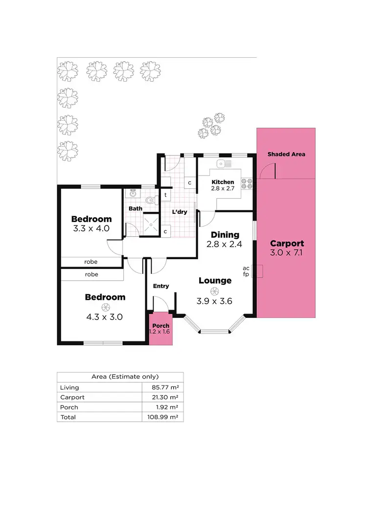 Floorplan of Homely unit listing, 2/6 Barker Grove, Toorak Gardens SA 5065