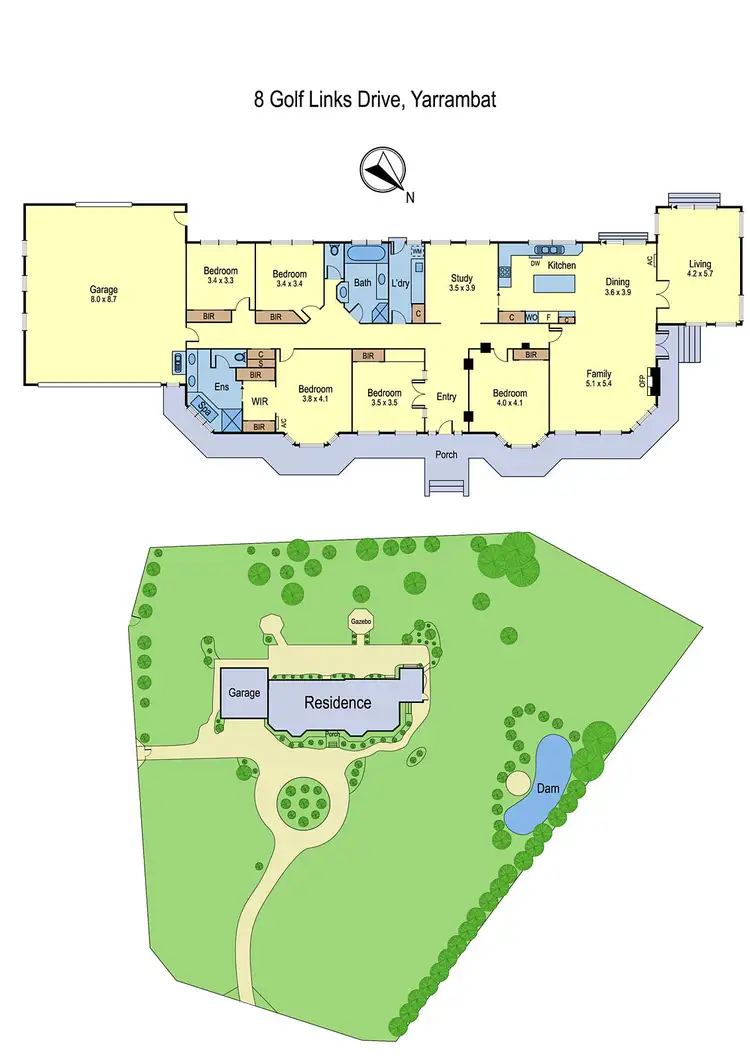 Floorplan of Homely house listing, 8 Golf Links Drive, Yarrambat VIC 3091