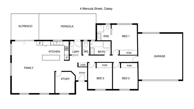 Floorplan of Homely house listing, 4 Meroula Street, Casey ACT 2913