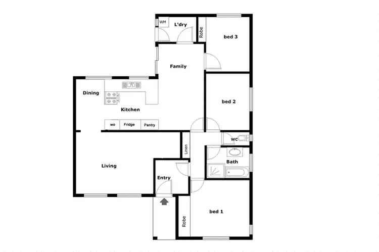 Floorplan of Homely house listing, 49 Kirkcaldie Cct, Chisholm ACT 2905