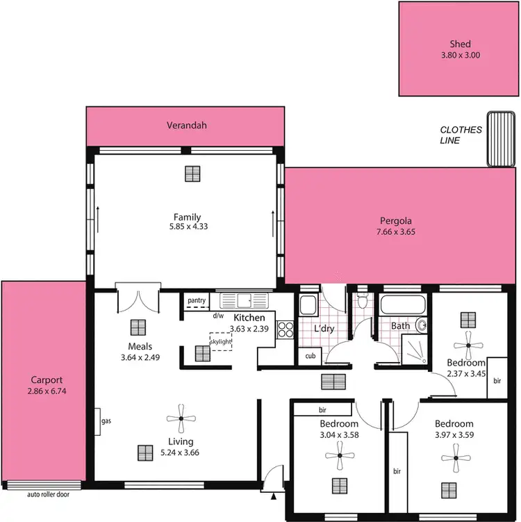 Floorplan of Homely house listing, 5 Gollop Crescent, Redwood Park SA 5097