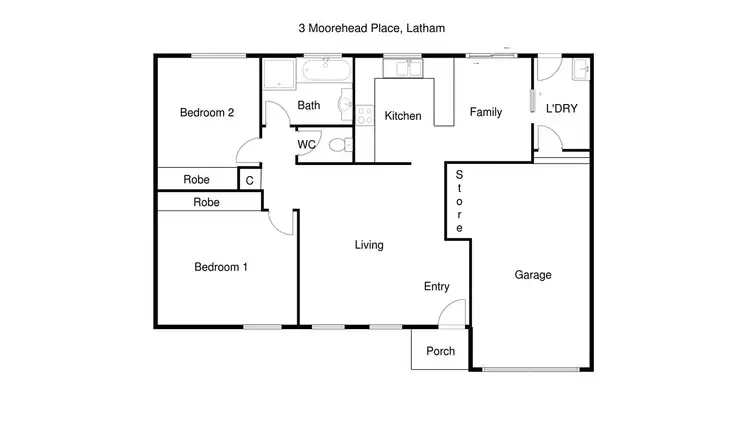 Floorplan of Homely house listing, 3 Moorehead Place, Latham ACT 2615