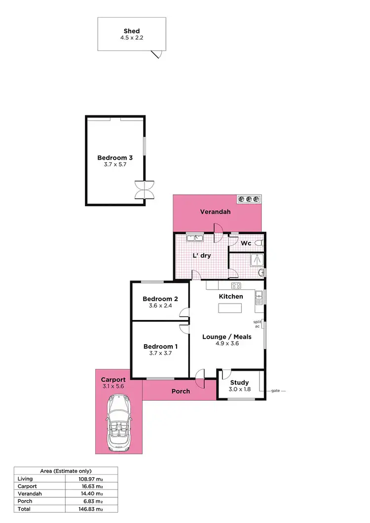 Floorplan of Homely house listing, 68 Maple Street, Royal Park SA 5014