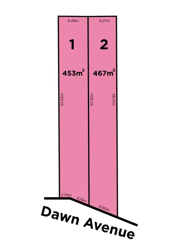 Floorplan of Homely land listing, 7a & 7b Dawn  Avenue, Hectorville SA 5073