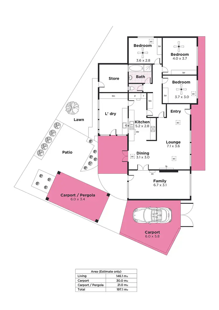 Floorplan of Homely house listing, 9 Carinya Crescent, Rostrevor SA 5073