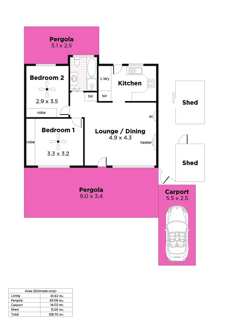 Floorplan of Homely house listing, 2/241 Kelly Road, Modbury SA 5092