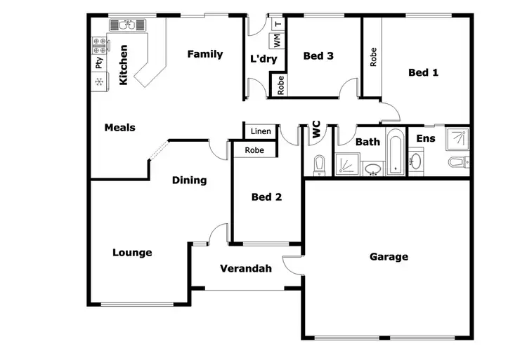 Floorplan of Homely townhouse listing, 18/156 Clive Steele Avenue, Monash ACT 2904
