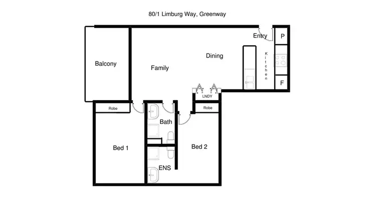 Floorplan of Homely apartment listing, 80/1 Limburg  Way, Greenway ACT 2900
