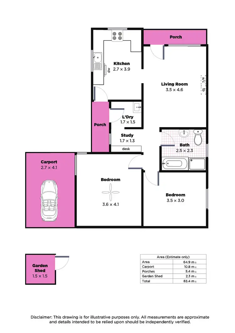 Floorplan of Homely unit listing, 8/4 Butler Avenue, Lower Mitcham SA 5062
