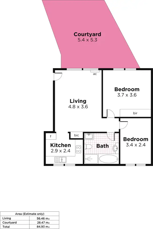 Floorplan of Homely unit listing, 2/6 Jeffrey Street, Brooklyn Park SA 5032