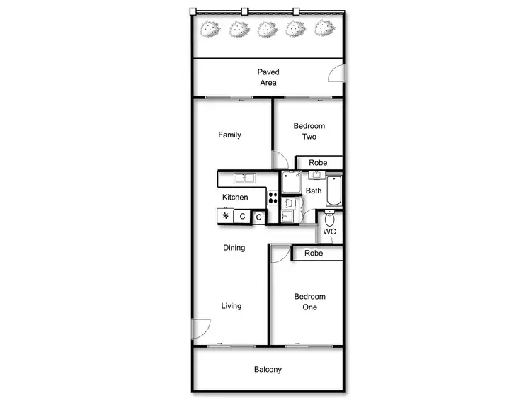 Floorplan of Homely apartment listing, 30/13-15 Sturt Avenue, Griffith ACT 2603