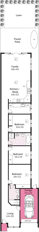 Floorplan of Homely house listing, 3A Coventry Street, Oaklands Park SA 5046
