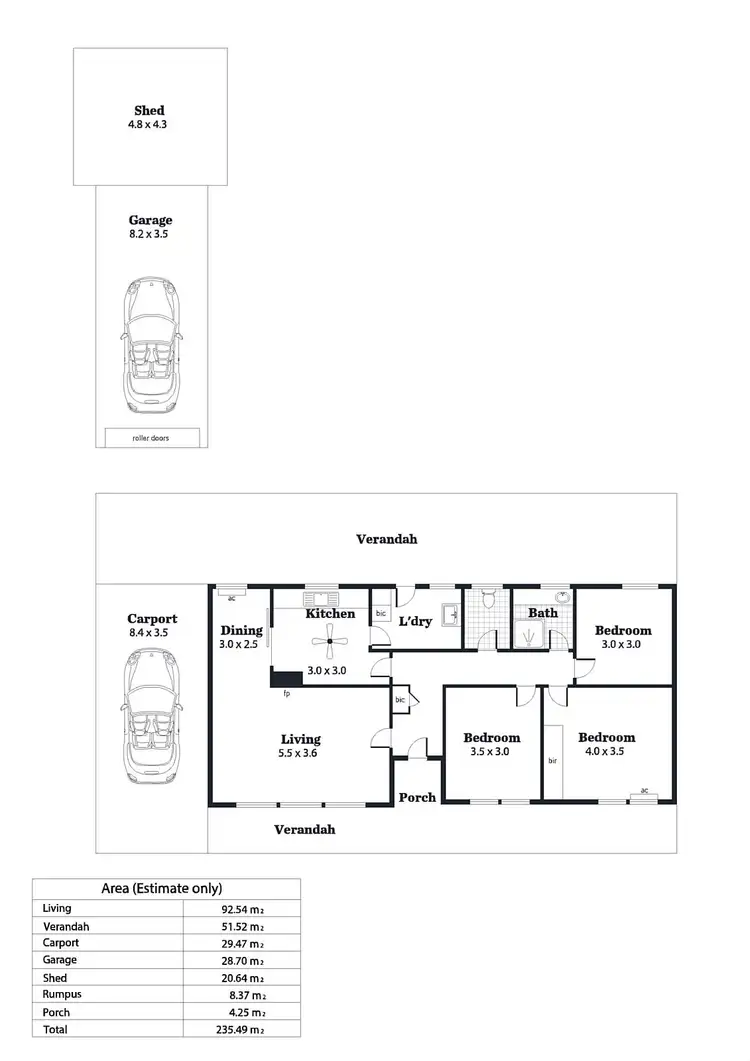 Floorplan of Homely house listing, 52 Fosters Road, Hillcrest SA 5086