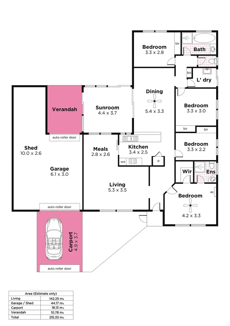 Floorplan of Homely house listing, 10 Bauhinia Drive, Parafield Gardens SA 5107