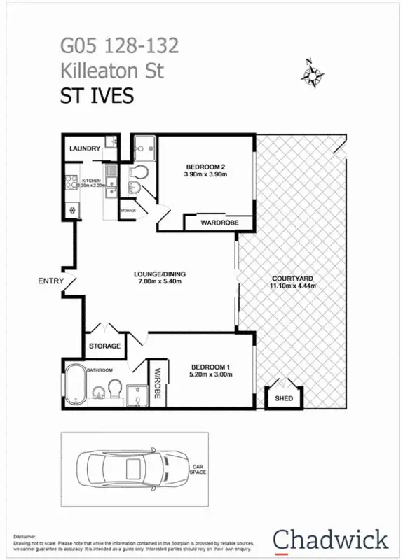 Floorplan of Homely apartment listing, G05/132 Killeaton Street, St Ives NSW 2075