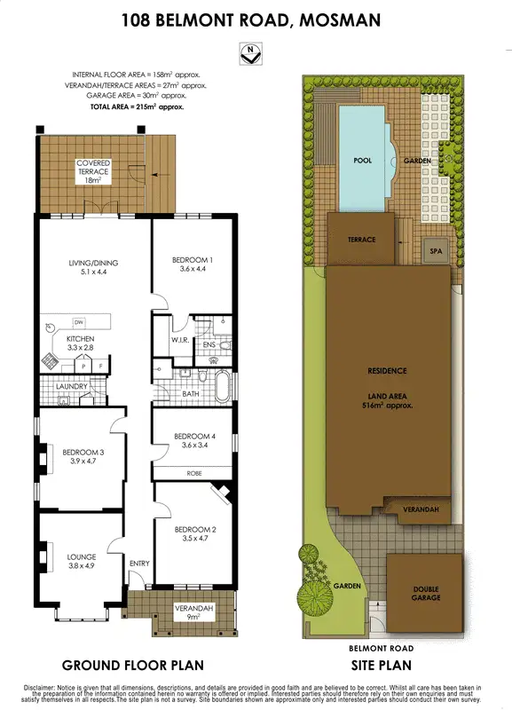 Floorplan of Homely house listing, 108 Belmont Road, Mosman NSW 2088