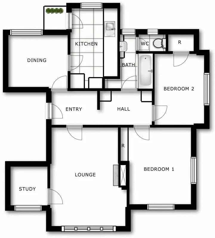 Floorplan of Homely apartment listing, 8/11 Bourke Street, Barton ACT 2600