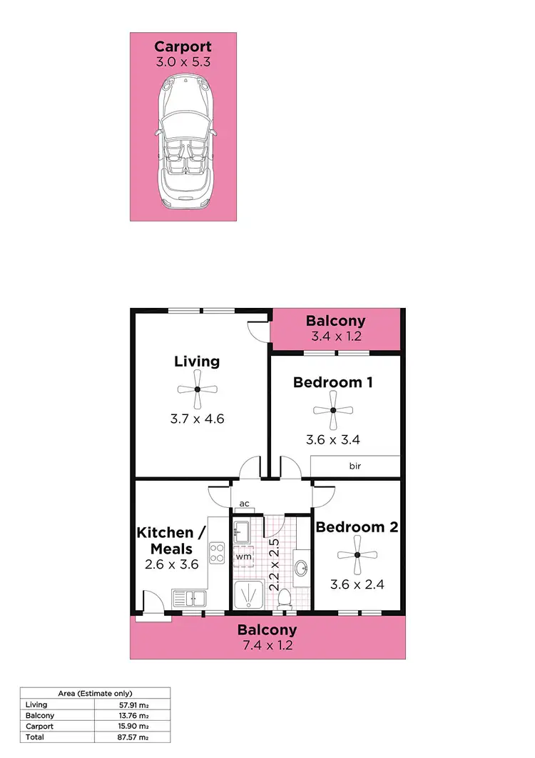 Floorplan of Homely unit listing, 5/38 Sutton Terrace, Marleston SA 5033