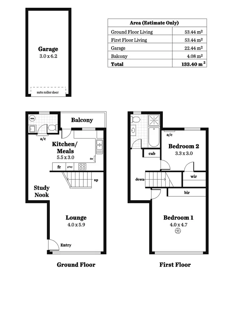 Floorplan of Homely townhouse listing, 9/1 Raymond Grove, Glenelg SA 5045