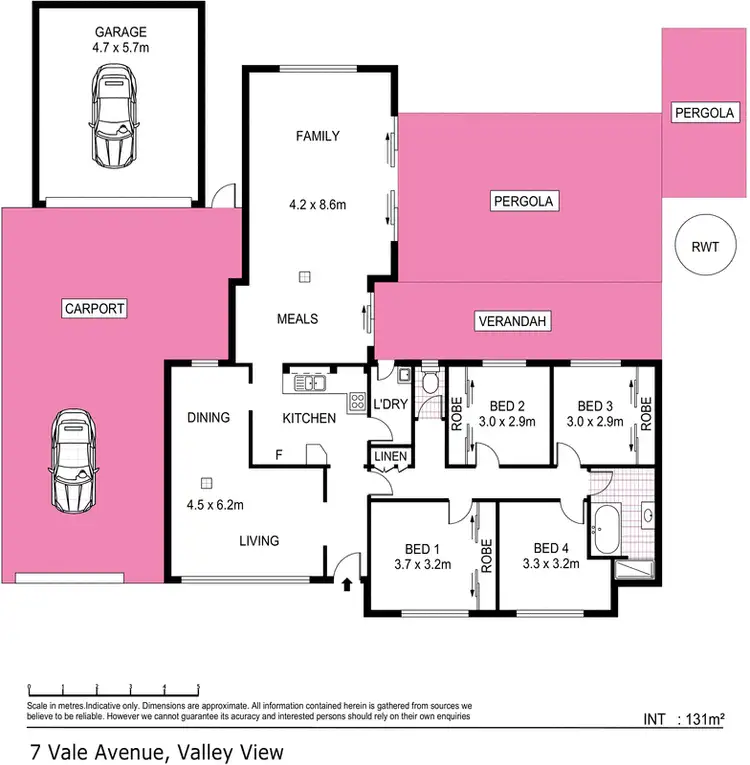 Floorplan of Homely house listing, 7 Vale Avenue, Valley View SA 5093