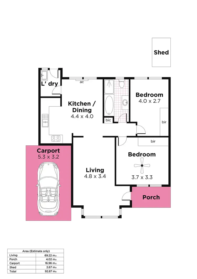 Floorplan of Homely unit listing, 3/18 Tudor Street, Dulwich SA 5065