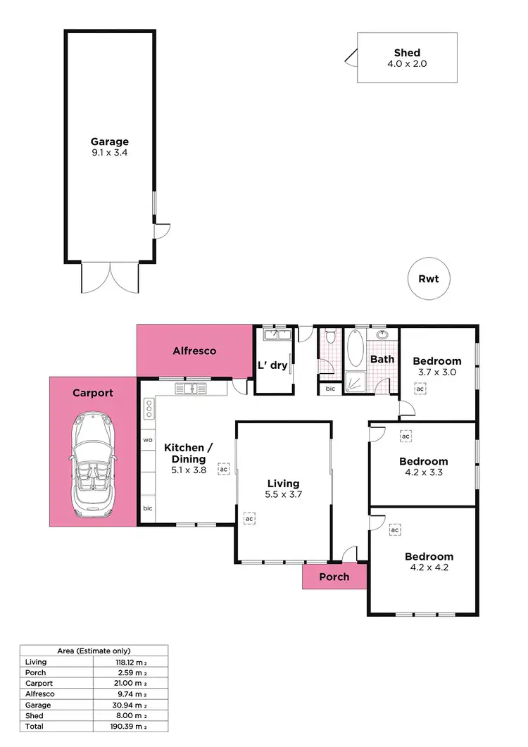 Floorplan of Homely house listing, 6 Ellythorp Avenue, Hectorville SA 5073