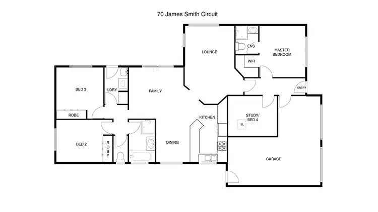 Floorplan of Homely house listing, 70 James Smith  Circuit, Conder ACT 2906