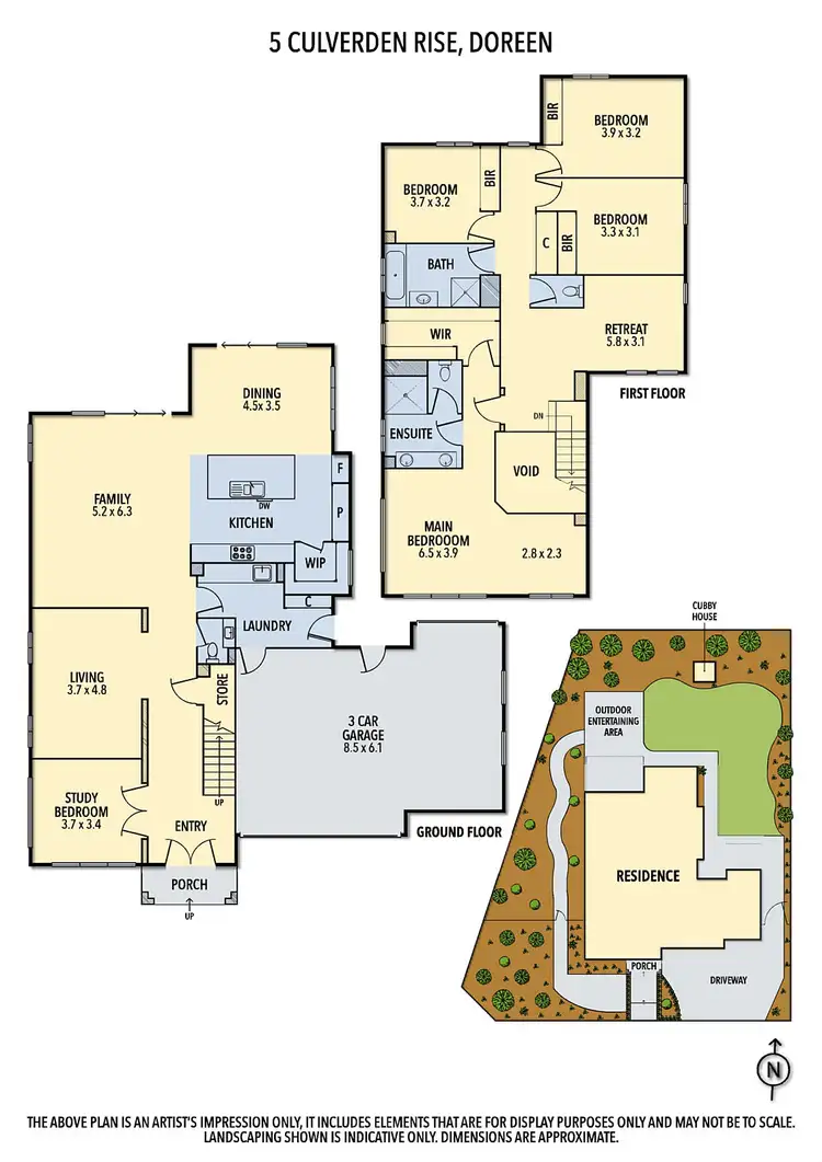 Floorplan of Homely house listing, 5 Culverden Rise, Doreen VIC 3754