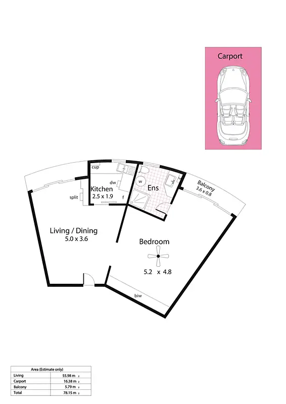 Floorplan of Homely apartment listing, 42/760 Anzac Highway, Glenelg SA 5045