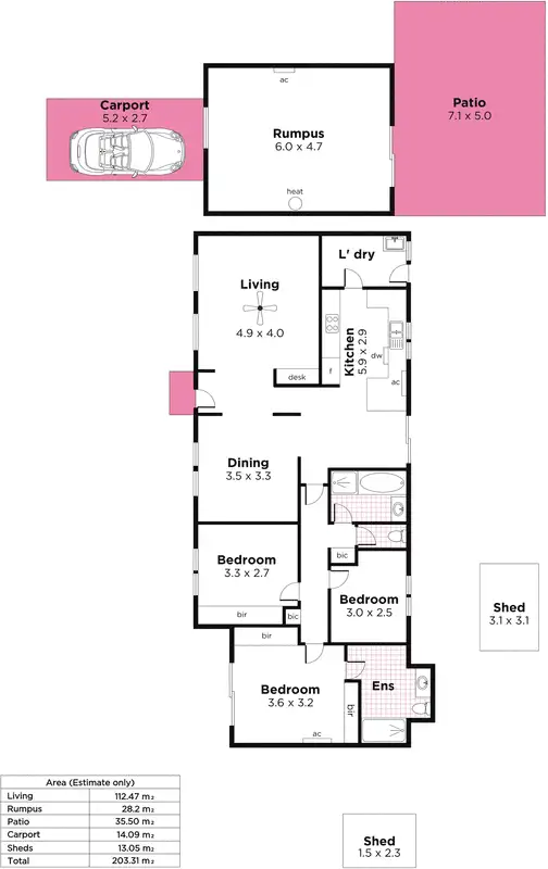 Floorplan of Homely house listing, 15 Links Road, Novar Gardens SA 5040