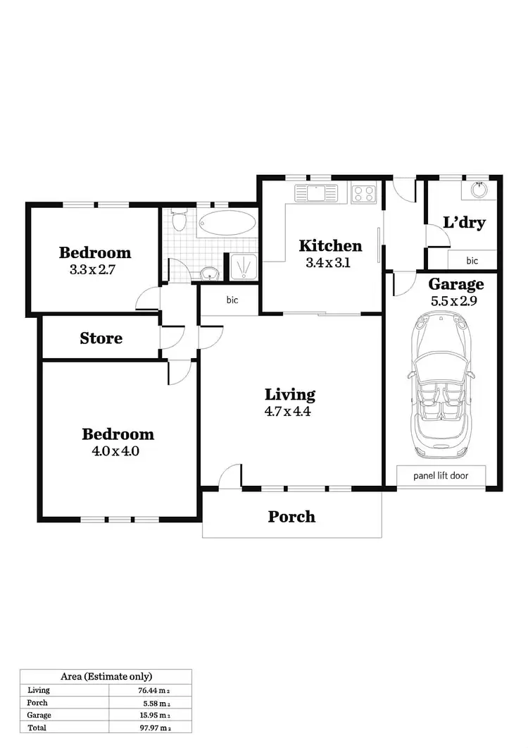 Floorplan of Homely unit listing, 13 The Triangle, Warradale SA 5046