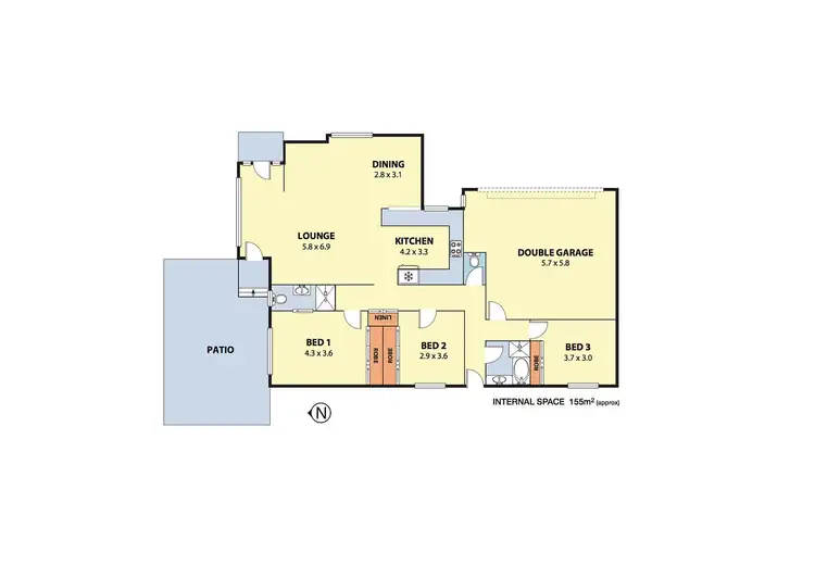 Floorplan of Homely villa listing, 1/185a Tongarra Road, Albion Park NSW 2527