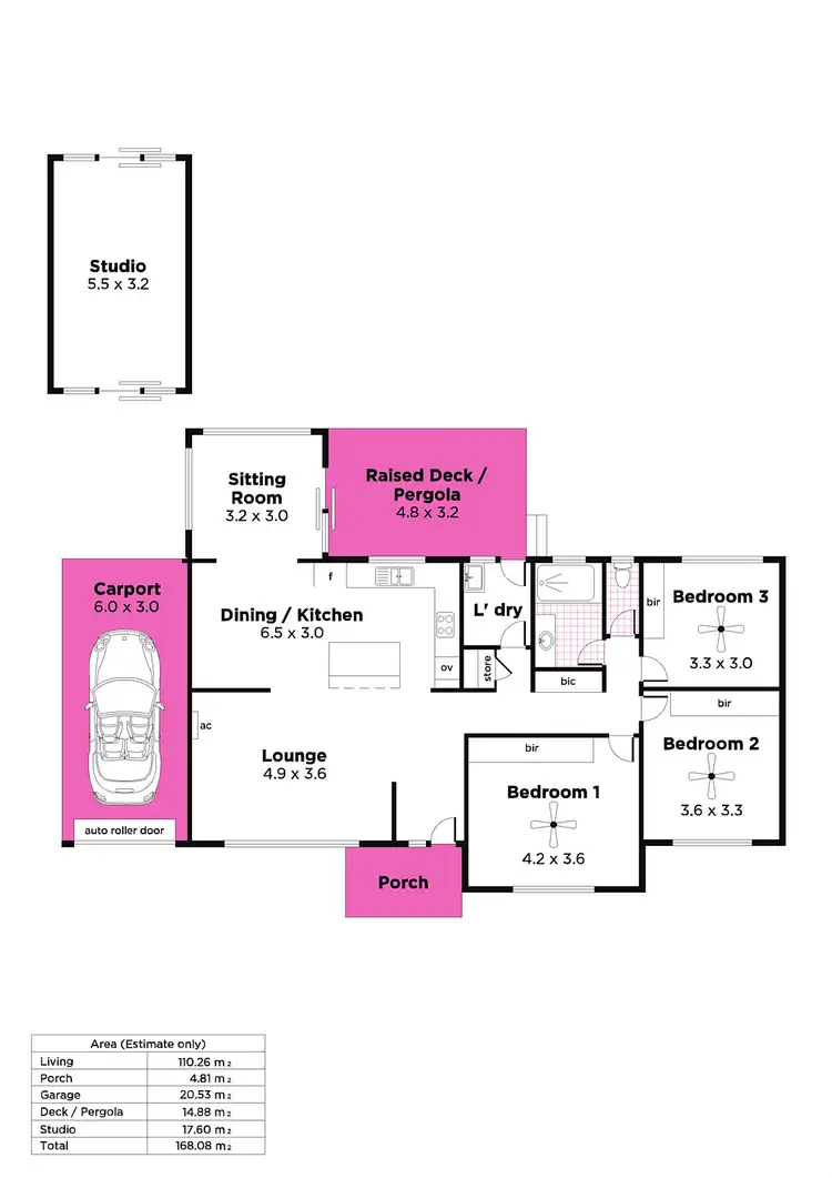 Floorplan of Homely house listing, 6 Chatswood Grove, Newton SA 5074