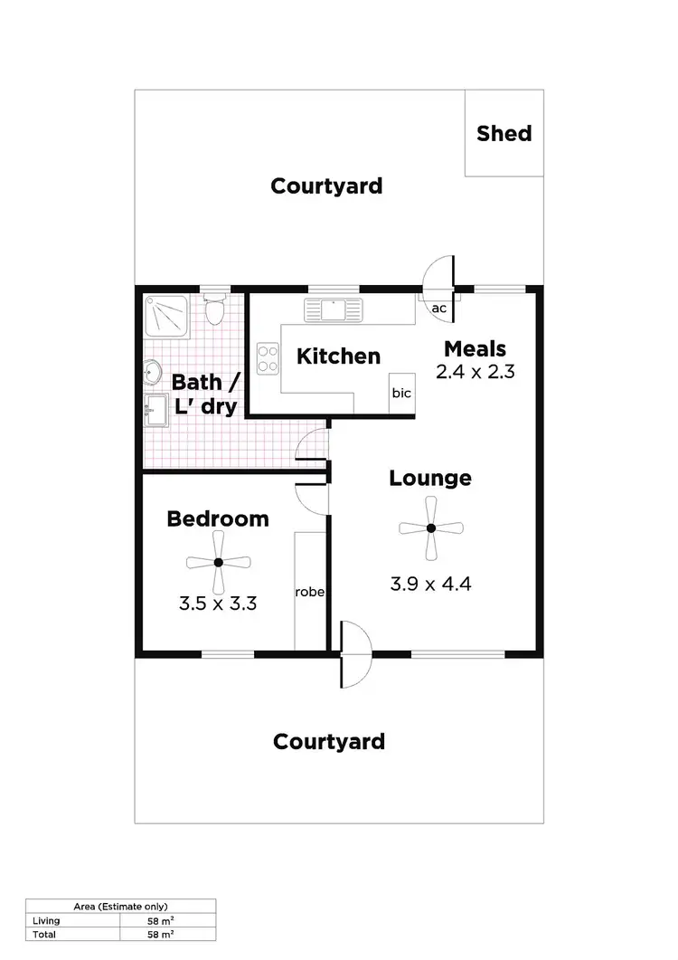 Floorplan of Homely unit listing, 2/38 De Laine Avenue, Edwardstown SA 5039