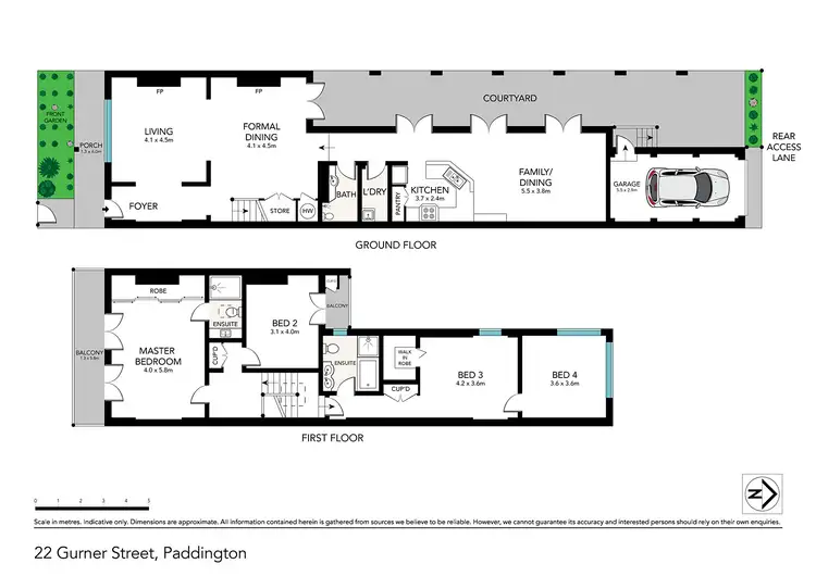 Floorplan of Homely terrace listing, 22 Gurner Street, Paddington NSW 2021