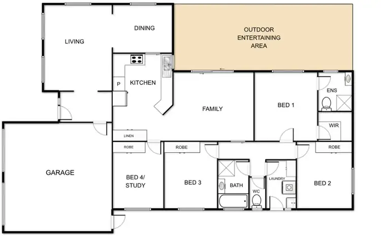 Floorplan of Homely house listing, 18 Hobday Place, Dunlop ACT 2615