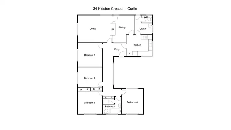 Floorplan of Homely house listing, 34 Kidston Crescent, Curtin ACT 2605