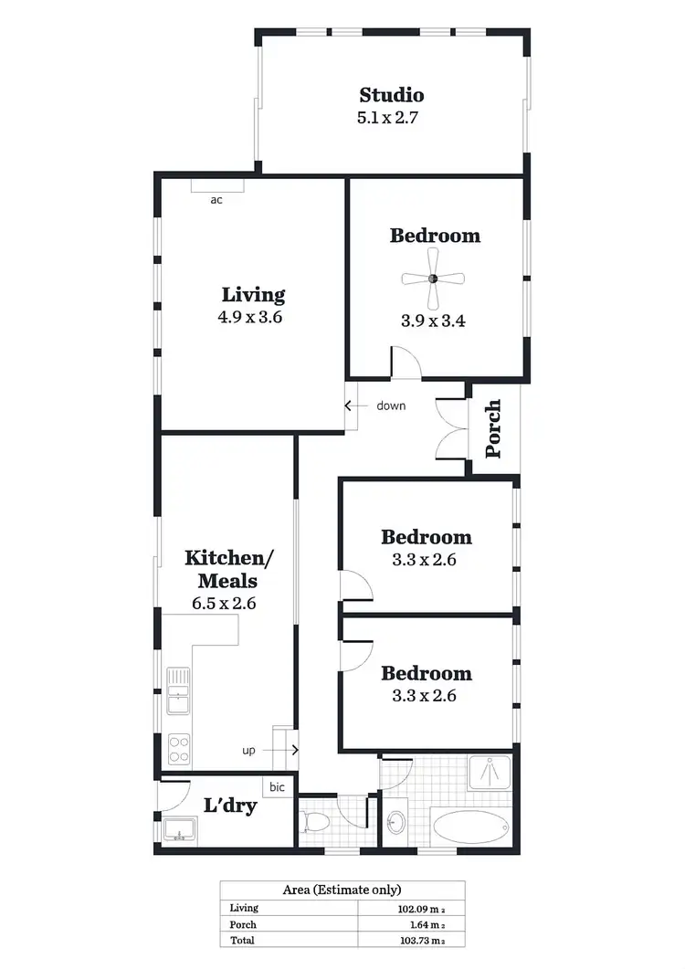 Floorplan of Homely house listing, 35 Booth Street, Happy Valley SA 5159