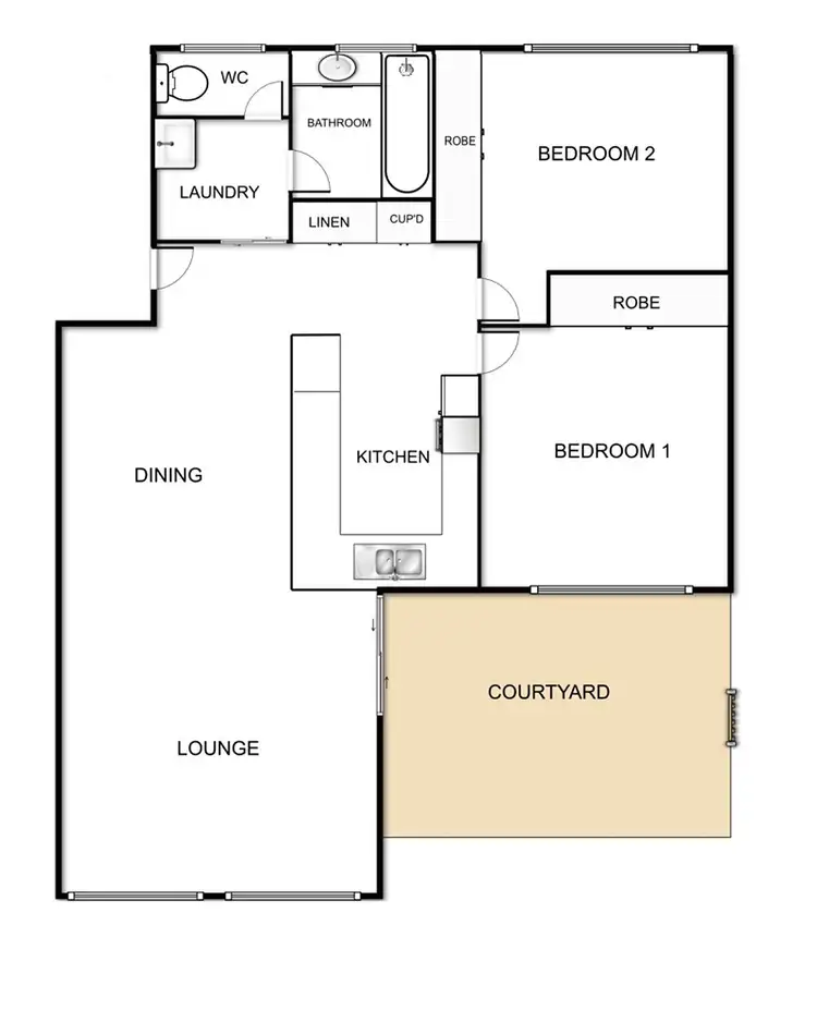 Floorplan of Homely unit listing, 22/4 Heard Street, Mawson ACT 2607