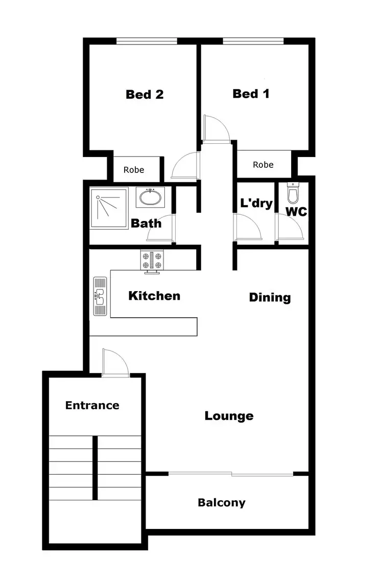 Floorplan of Homely apartment listing, 24/53 McMillan Crescent, Griffith ACT 2603