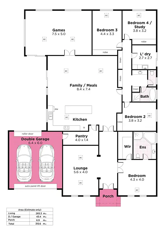 Floorplan of Homely house listing, 98 Burnbank Way, Mount Barker SA 5251