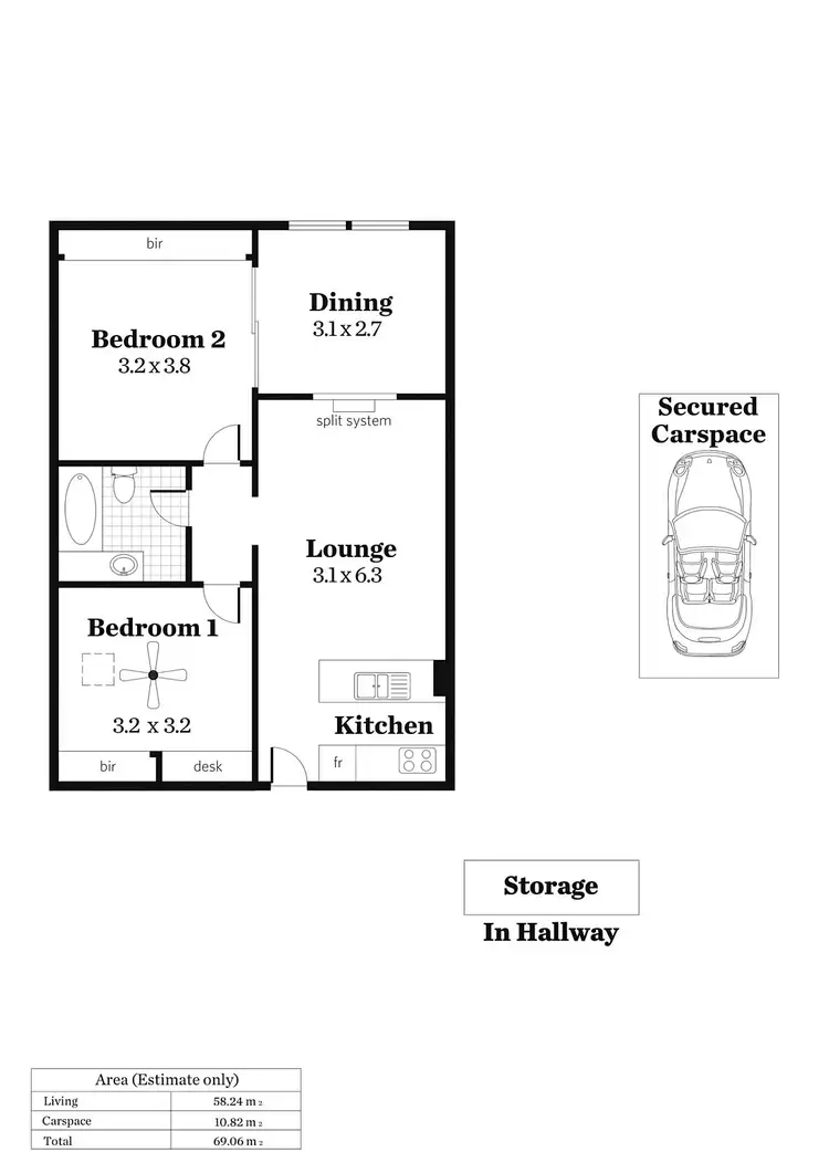 Floorplan of Homely unit listing, 15/1 Waterfall Terrace, Burnside SA 5066