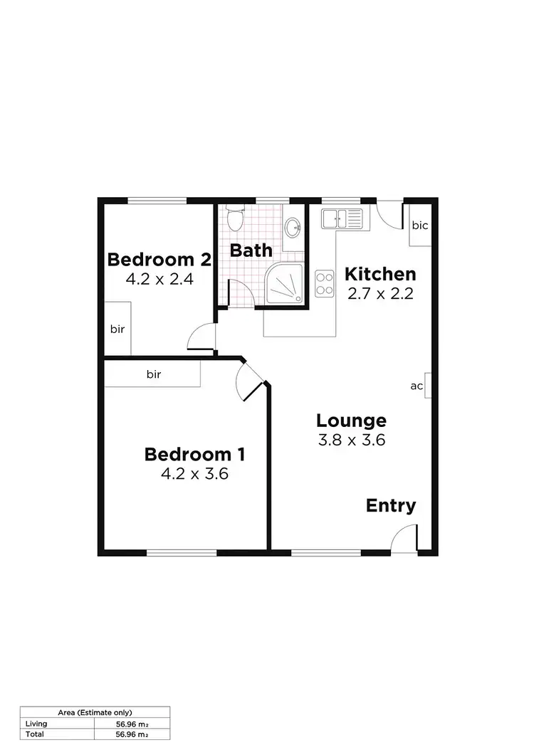 Floorplan of Homely house listing, 2/217 Esplanade Esplanade, Seacliff SA 5049