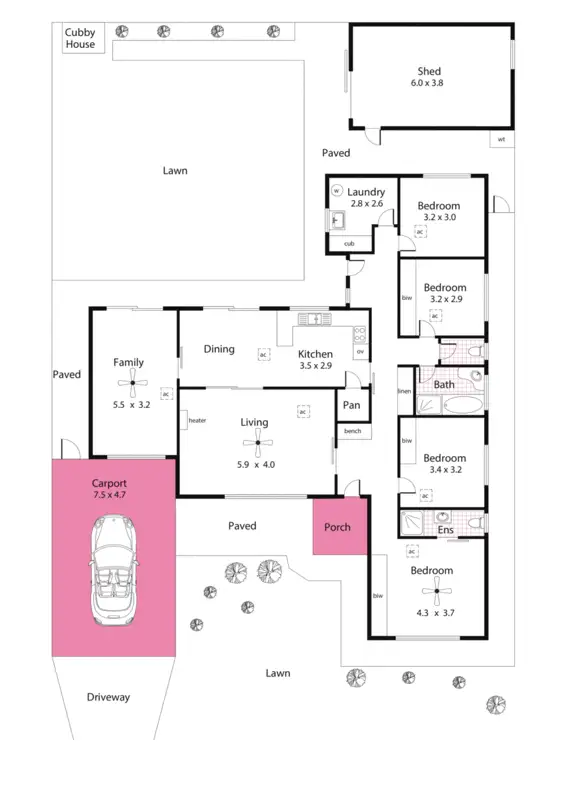 Floorplan of Homely house listing, 26 Southern Avenue, West Beach SA 5024