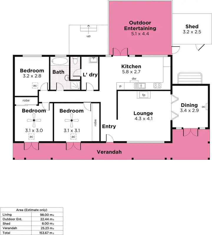 Floorplan of Homely house listing, 8 Georgina Avenue, Crafers SA 5152