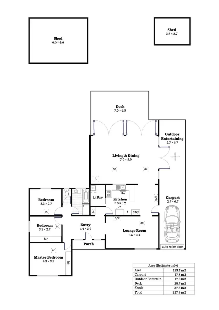 Floorplan of Homely house listing, 16 Palmer Street, Fairview Park SA 5126